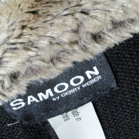SAMOON by Gerry Weber sz 50 US size 20 faux fur vest jacket Goblincore Forest - Picture 5 of 13